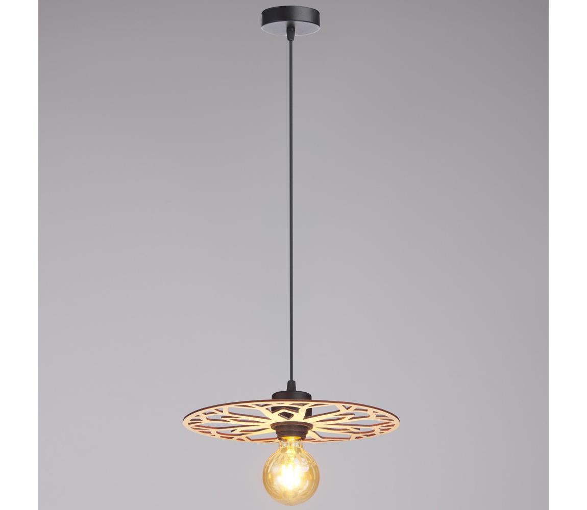Żyrandol na lince FALCO 1xE27/60W/230V śr. 30 cm beżowy