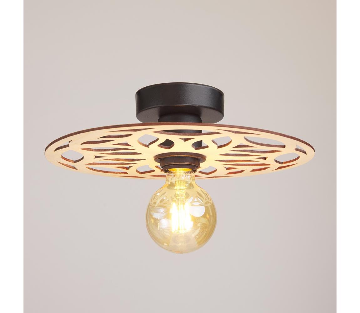 Żyrandol natynkowy FALCO 1xE27/60W/230V śr. 30 cm beżowy