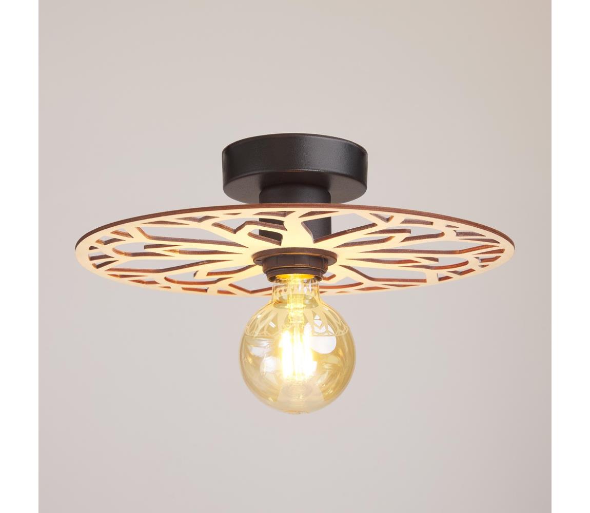 Żyrandol natynkowy FALCO 1xE27/60W/230V śr. 30 cm beżowy