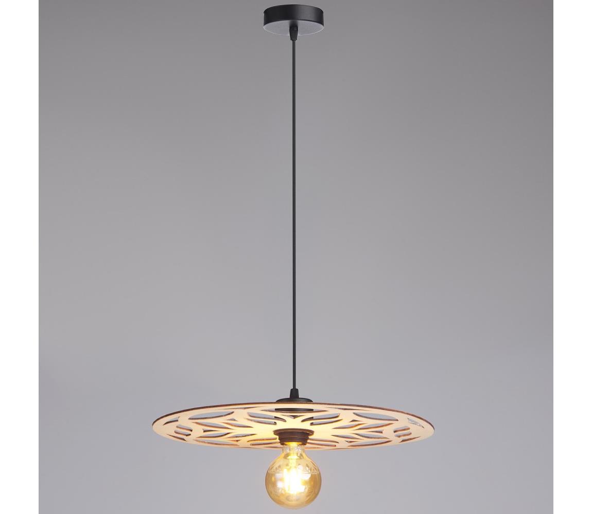 Żyrandol na lince FALCO 1xE27/60W/230V śr. 40 cm beżowy