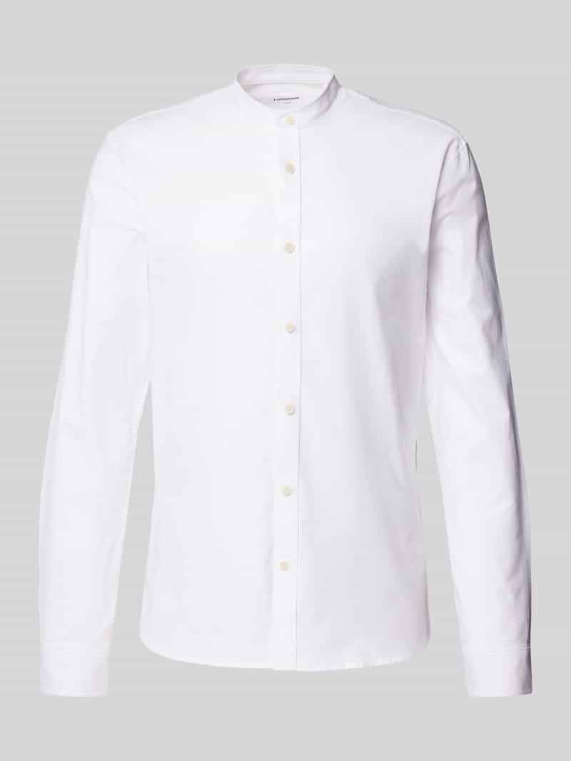 Koszula casualowa o kroju slim fit ze stójką model ‘Oxford’