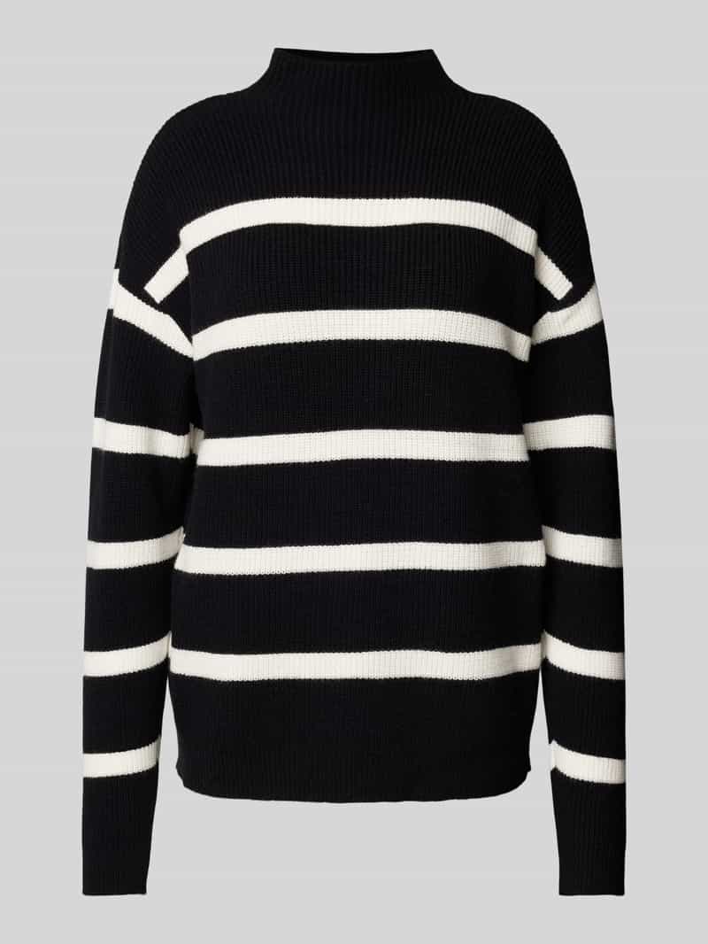 Sweter z dzianiny ze stójką model ‘VIRIL’