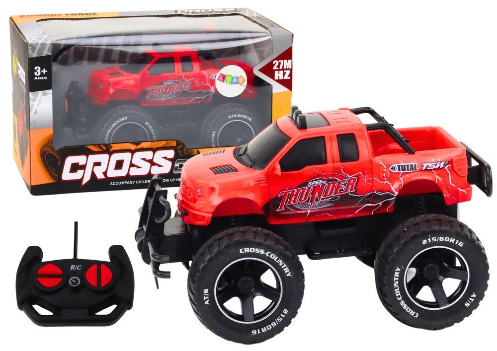Terenówka RC 1:18 czerwona Leantoys