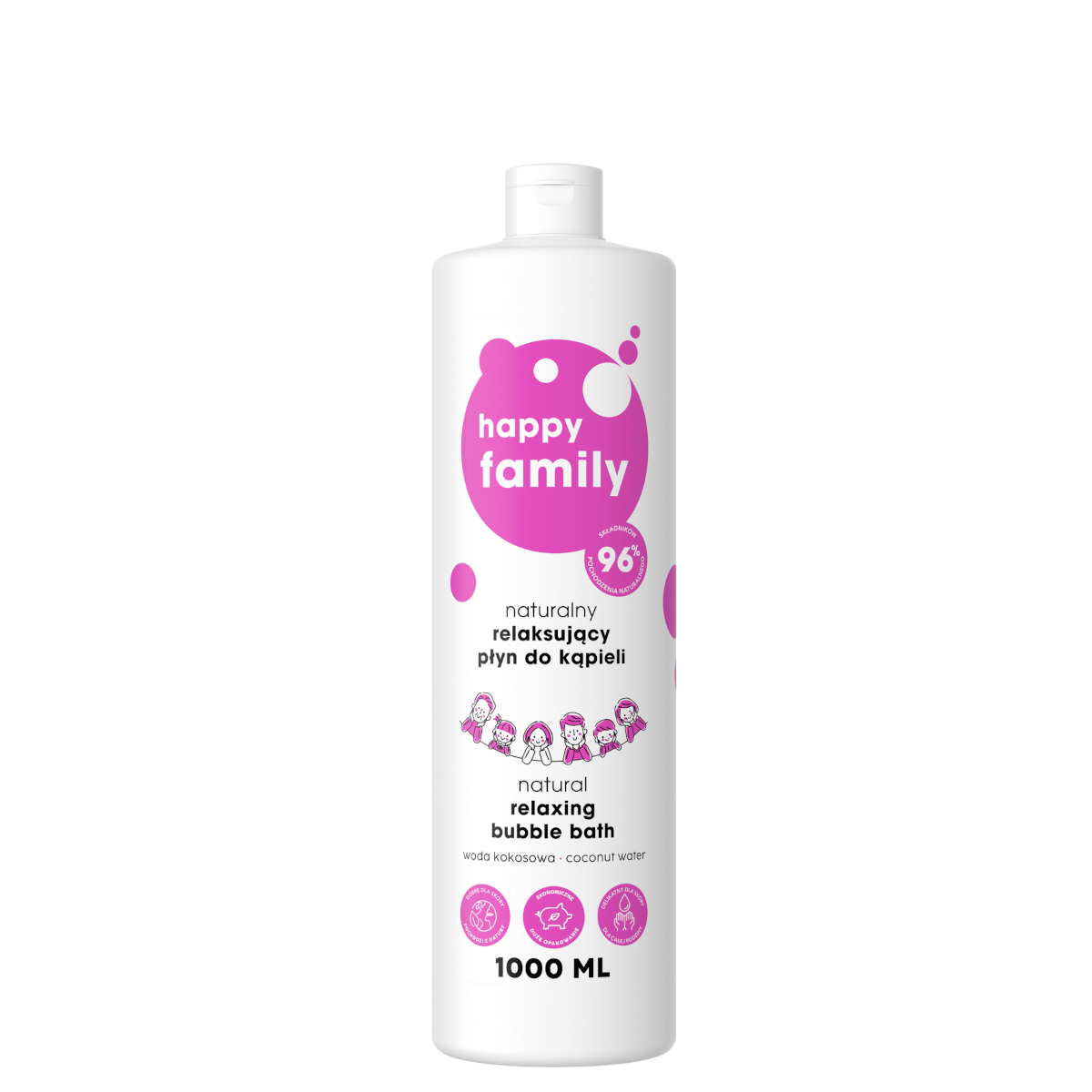 Happy Family Naturalny relaksujący płyn do kąpieli 1000 ml