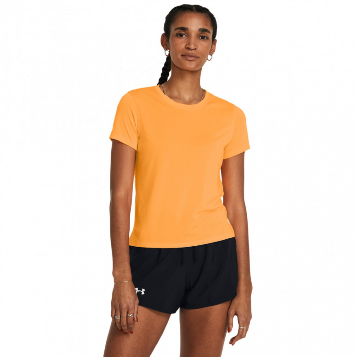 Damska koszulka do biegania Under Armour UA Launch Shortsleeve - pomarańczowa - UNDER ARMOUR