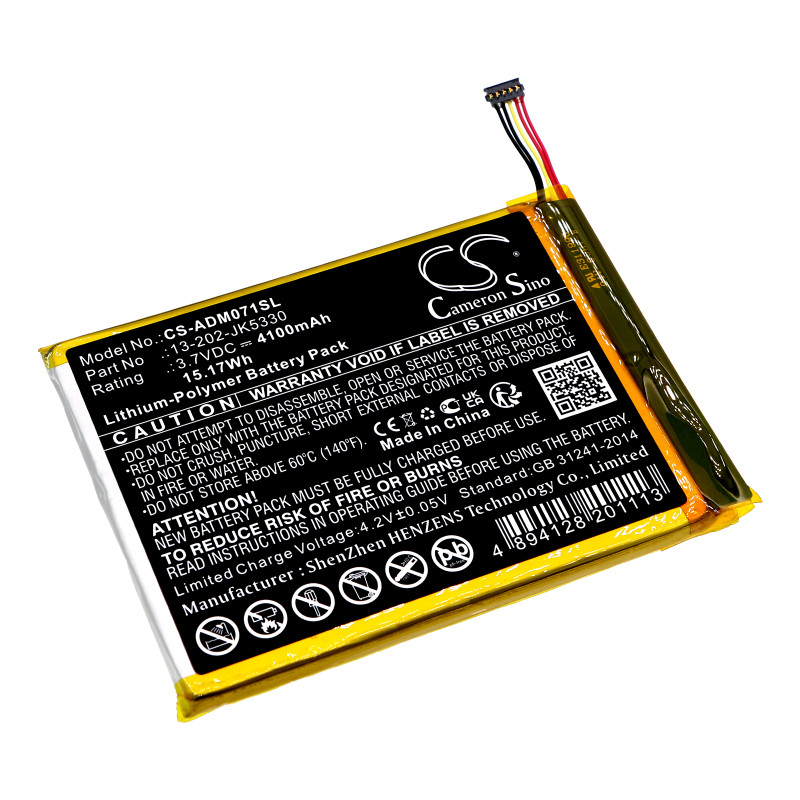 Advantech MICA-071 / 13-202-JK5330 4100mAh 15.17Wh Li-Polymer 3.7V (Cameron Sino)