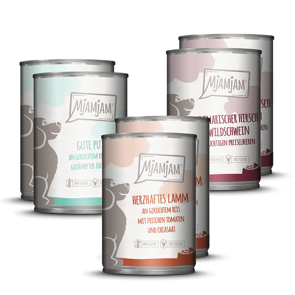 MjAMjAM Adult, 6 x 400 g - Pakiet mieszany II (3 smaki)