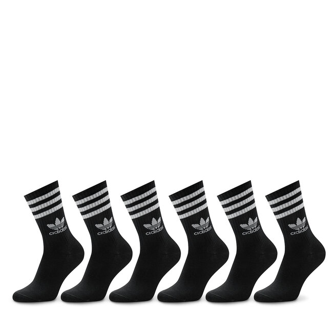 Zestaw 6 par wysokich skarpet unisex adidas JE1829 Czarny