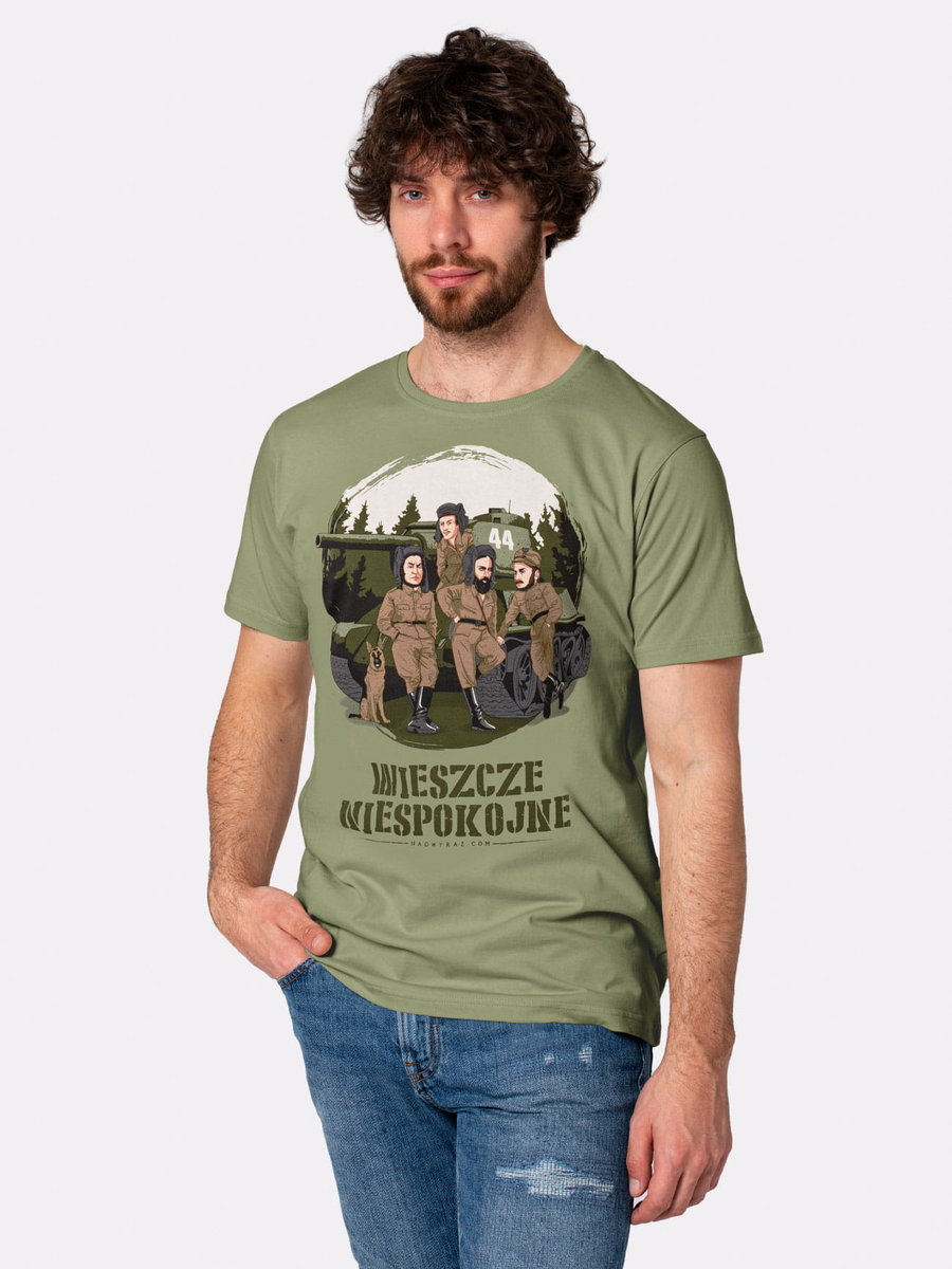 WIESZCZE NIESPOKOJNE / CZTEREJ PANCERNI / koszulka męska / khaki