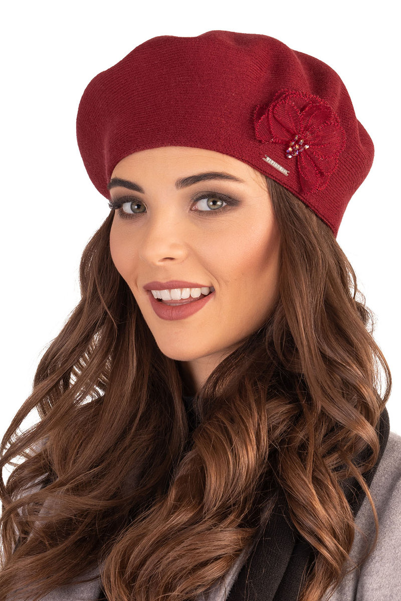 Vivisence 7036 Czerwony Uni Nakrycie Głowy Beret