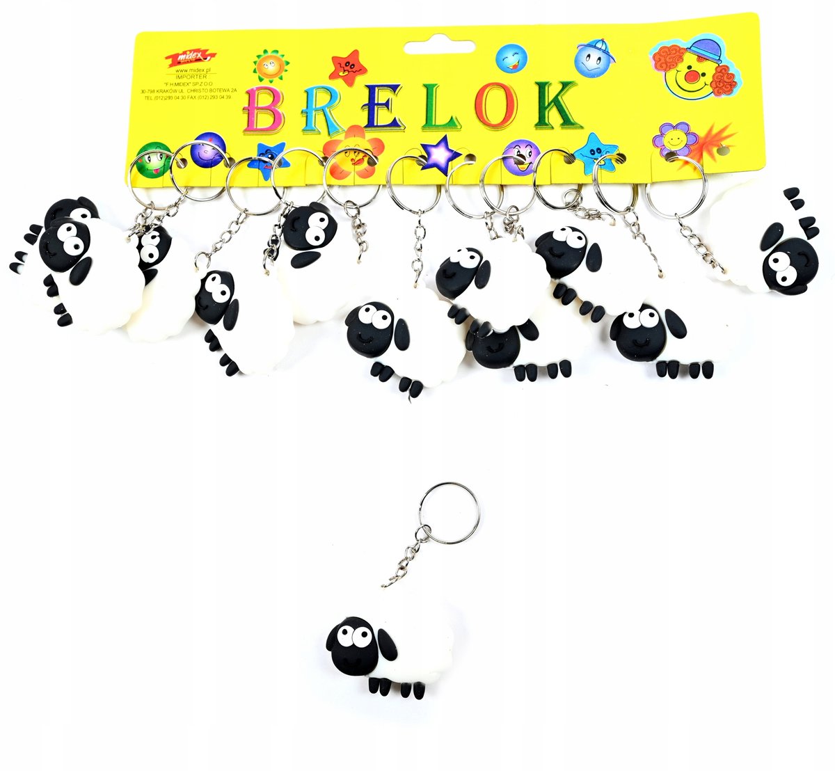 Brelok Do Kluczy Biały Baranek Owca Zawieszka Do Plecaka Torby Zestaw 12Szt