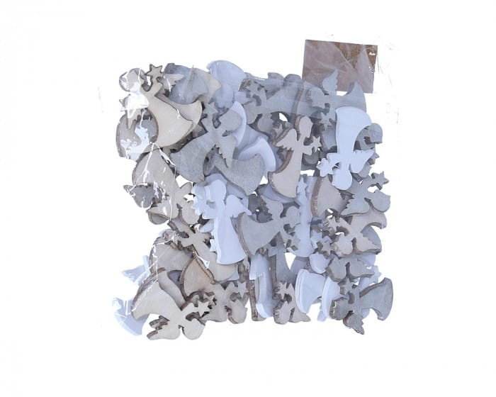 [050231] Scrapki drewniane aniołki mix 3cm 60szt