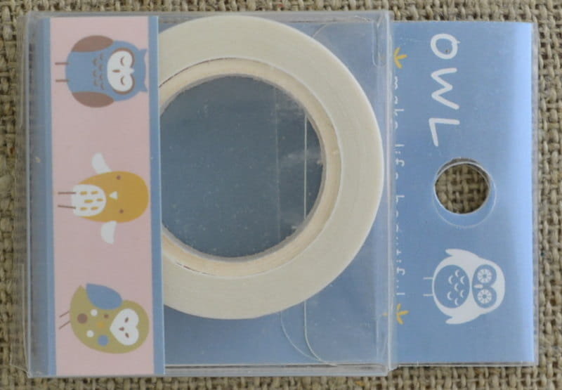 [606041] Taśma washi tape sowy jasnoróżowa 15cm 10m