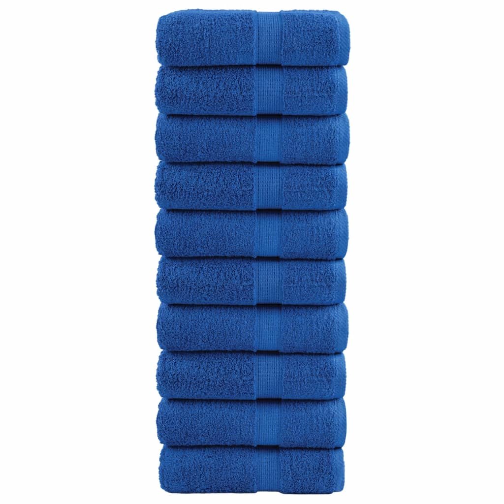 vidaXL Ręczniczki premium SOLUND, 10 szt., niebieskie, 30x30 cm