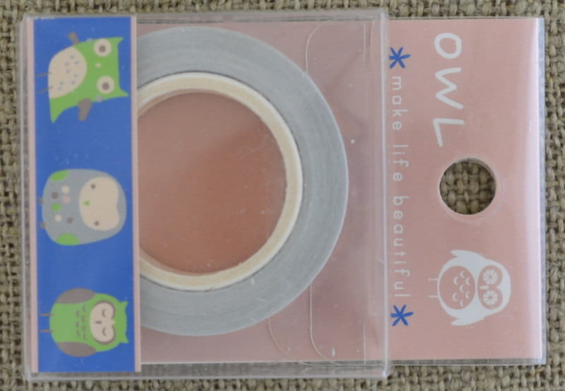 [606044] Taśma washi tape sowy niebieska 15cm 10m