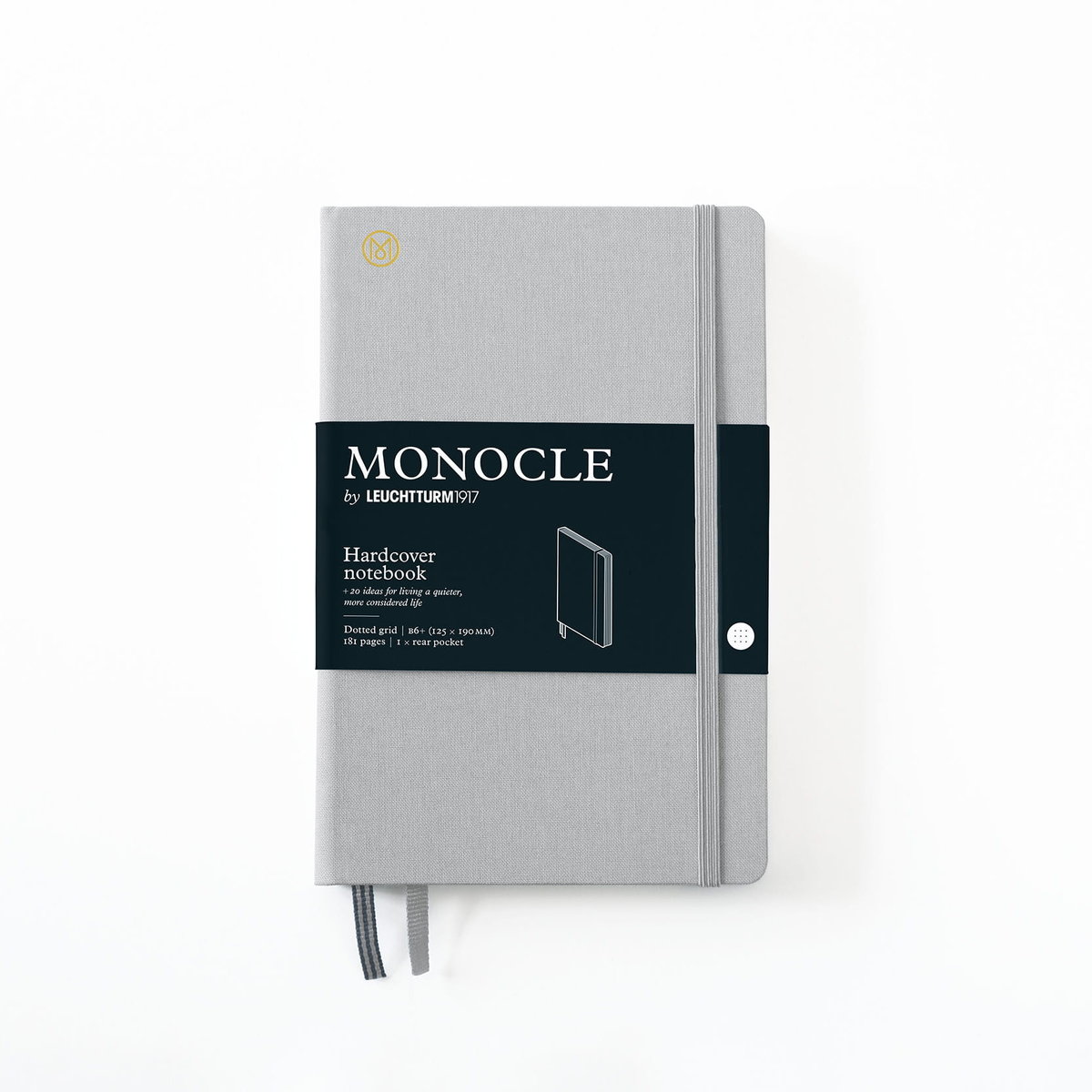 Notatnik Monocle by Leuchtturm1917 Paperback B6+, Twarda Oprawa, Kropki, Szary
