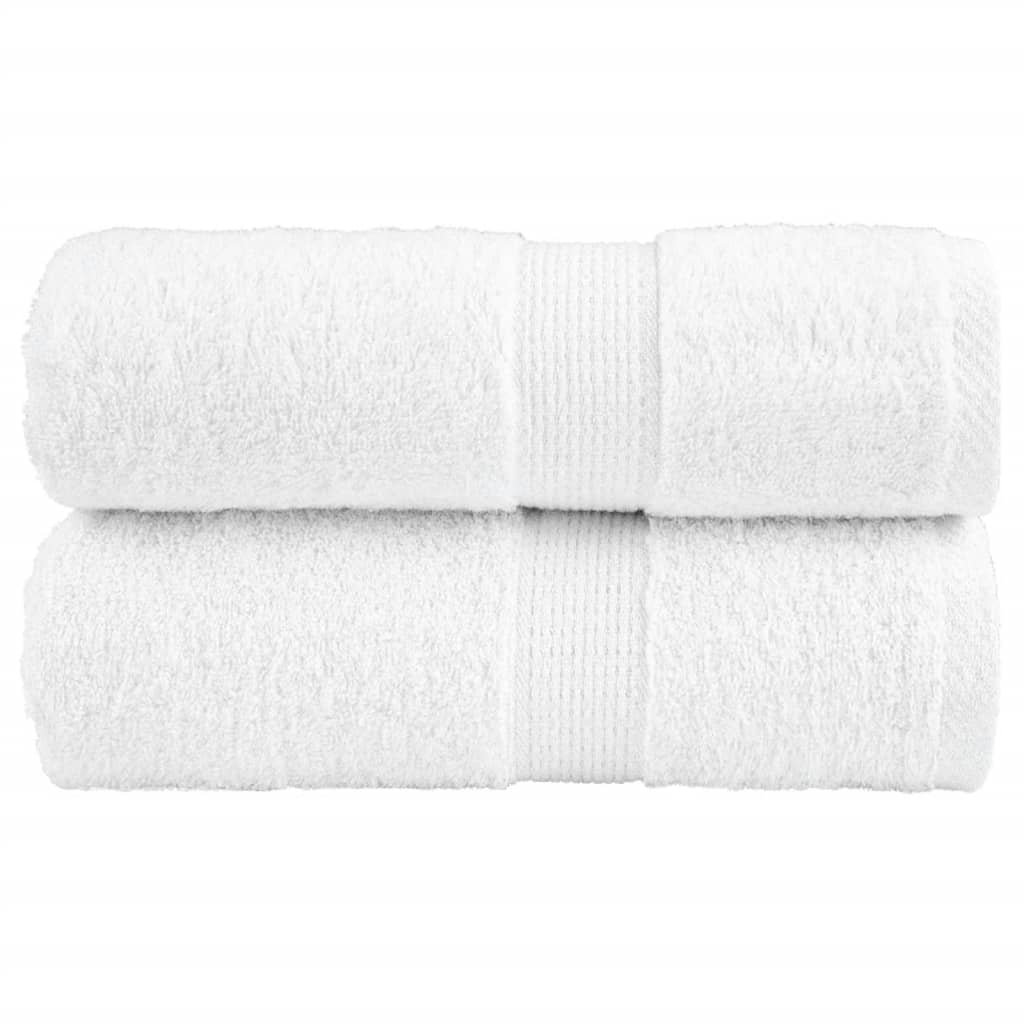 vidaXL Ręczniczki premium SOLUND, 2 szt., białe, 30x30 cm, 600 g/cm²