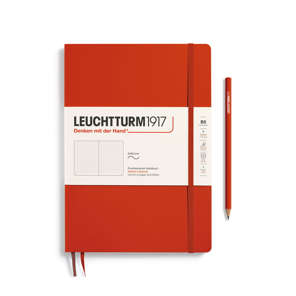 Notatnik Leuchtturm1917 Composition B5, Kropki, Fox Red