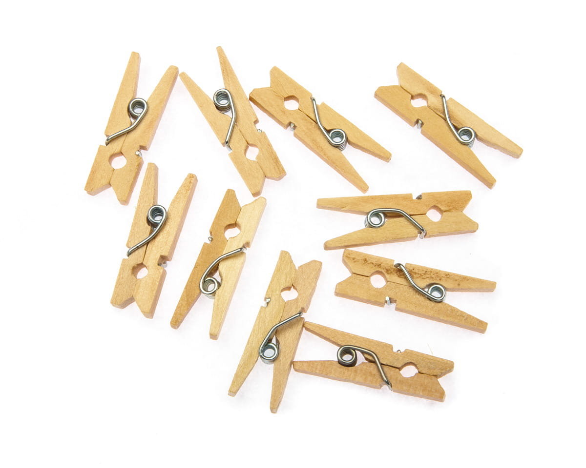 [171105] Klamerki drewniane 2,5cm naturalne 100szt