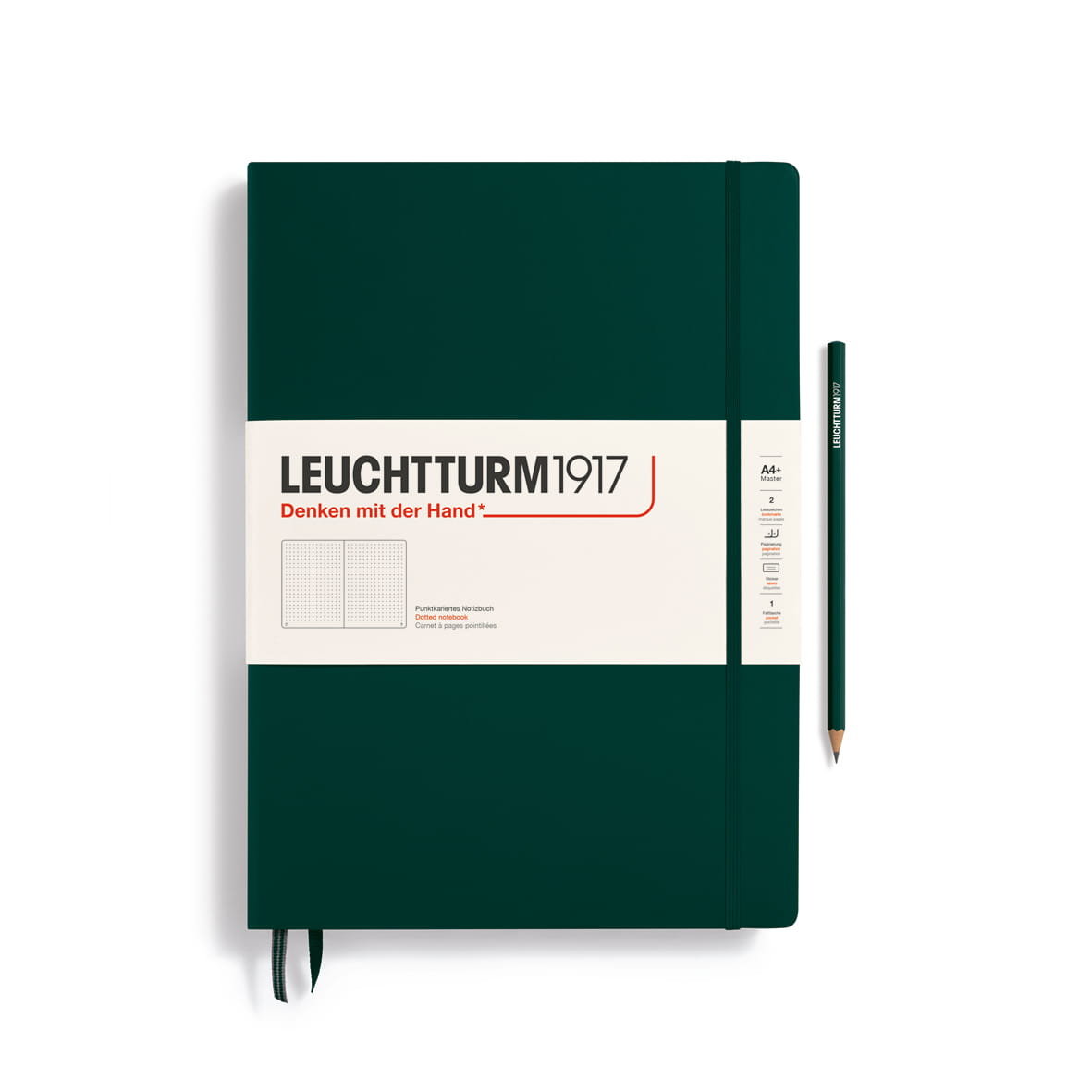 Notatnik Leuchtturm1917 Master A4+, Kropki, Forest Green
