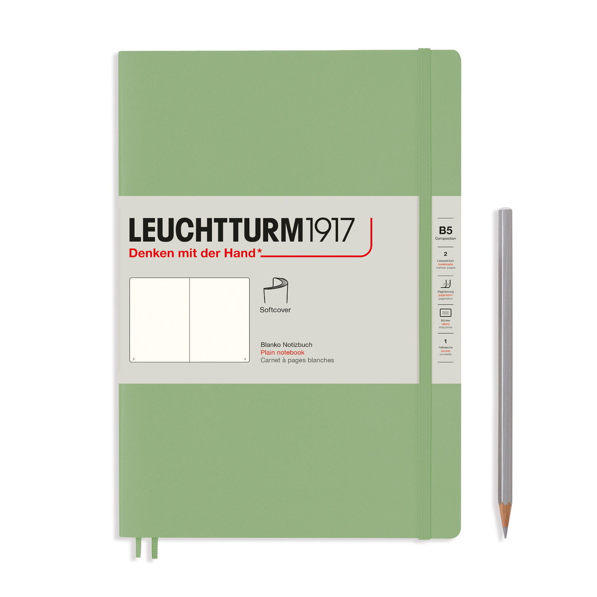 Notatnik Leuchtturm1917 Composition B5, Gładki, Sage