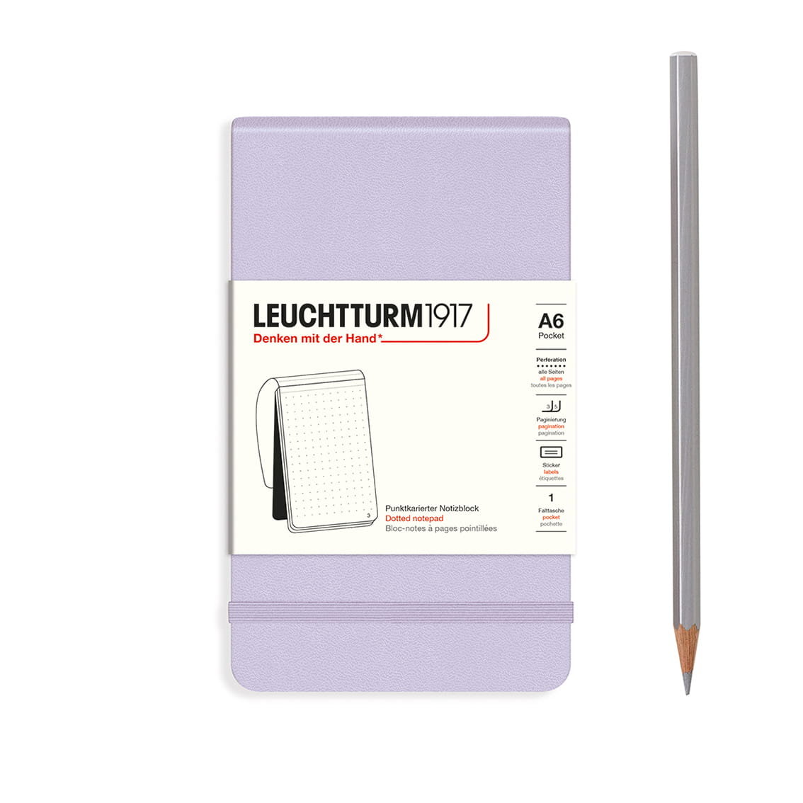 Notatnik Reporterski Leuchtturm1917 Pocket A6 Kropki Lilac