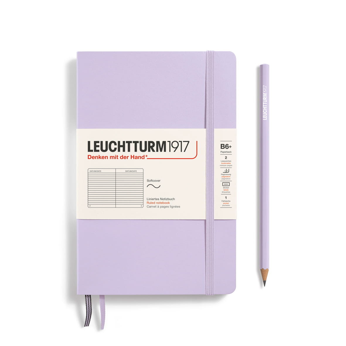 Notatnik Leuchtturm1917 Paperback B6+, Linie, Lilac