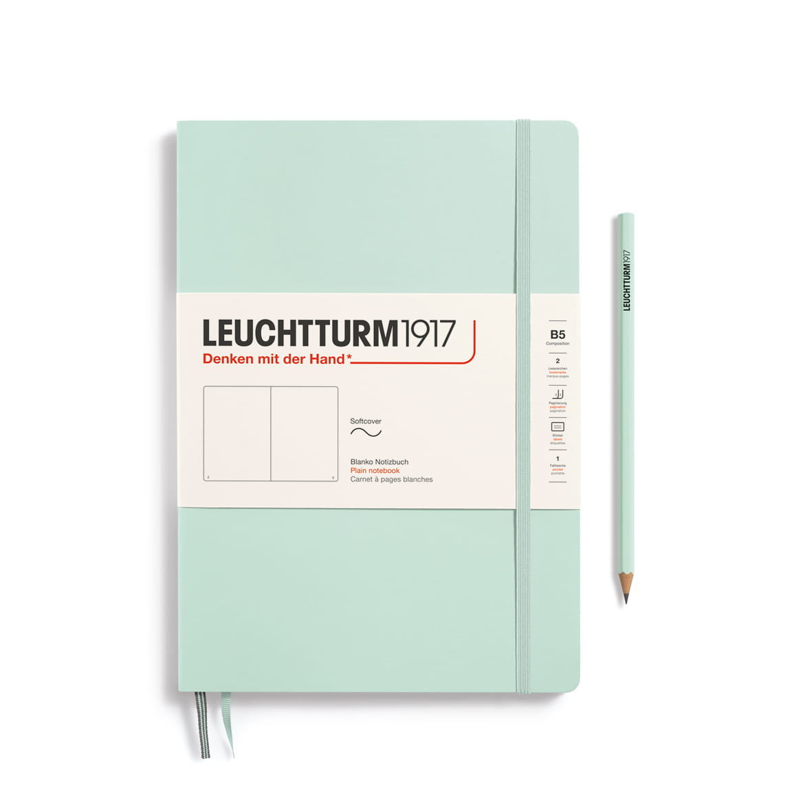 Notatnik Leuchtturm1917 Composition B5, Gładki, Mint Green