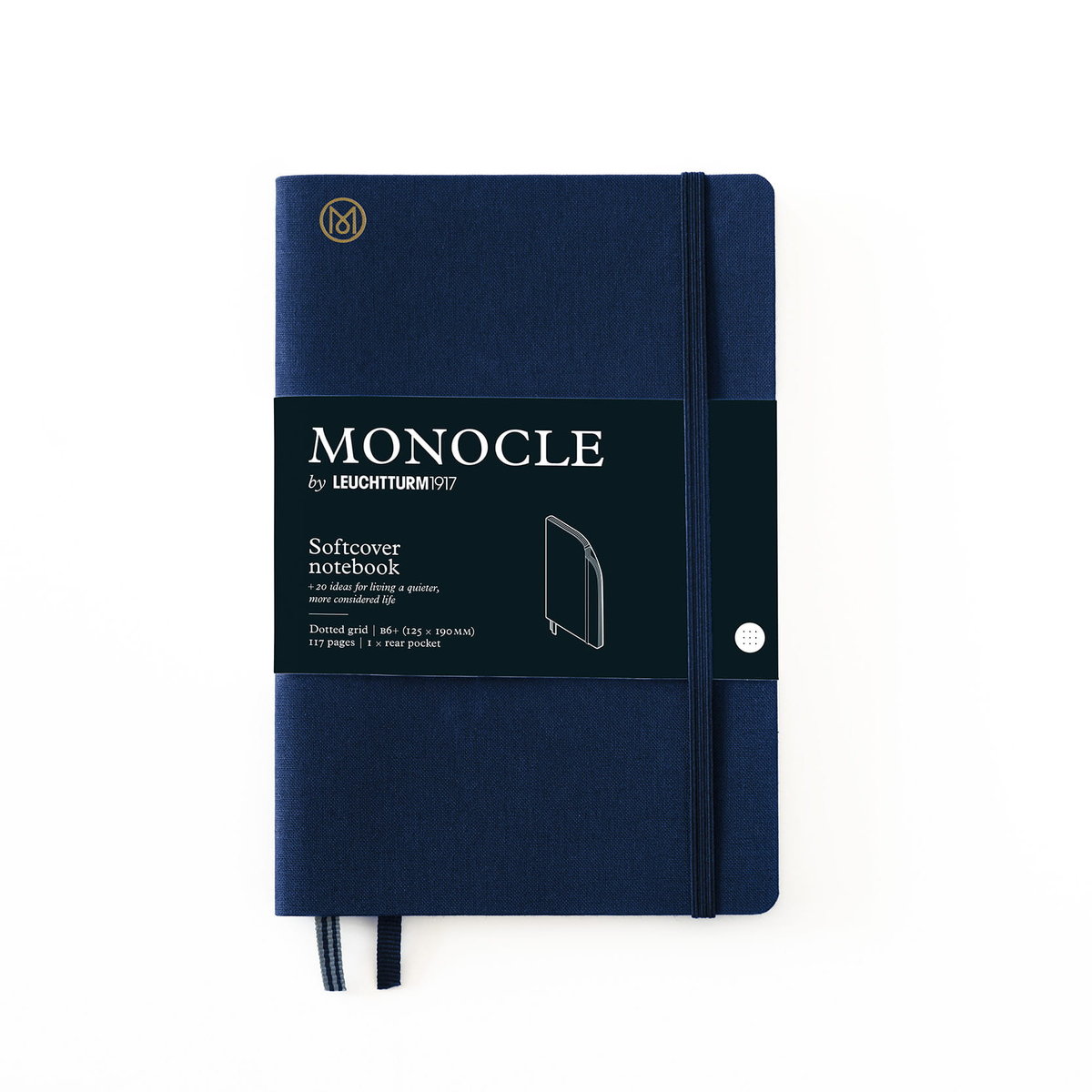 Notatnik Monocle by Leuchtturm1917 Paperback B6+, Miękka Oprawa, Kropki, Granatowy