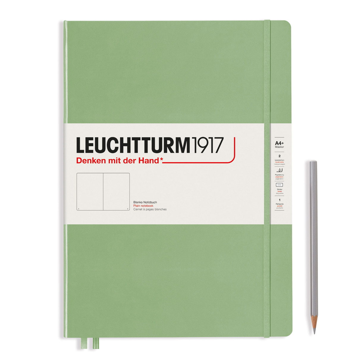 Notatnik Leuchtturm1917 Master Slim A4+, Gładki, Sage