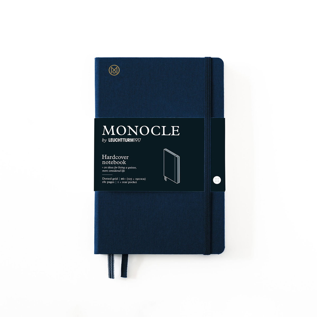 Notatnik Monocle by Leuchtturm1917 Paperback B6+, Twarda Oprawa, Kropki, Granatowy