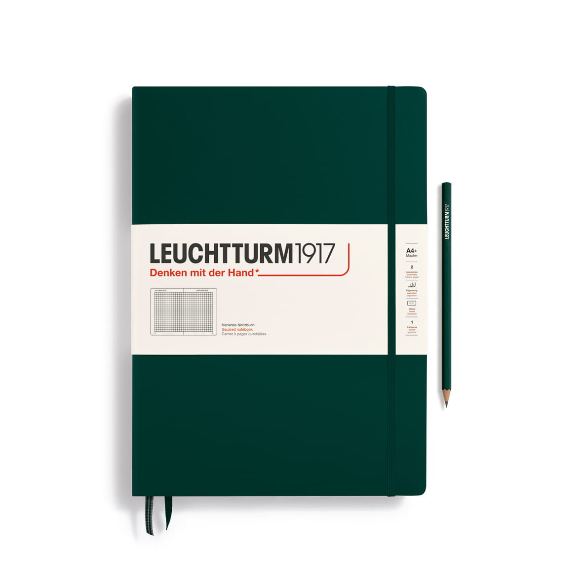 Notatnik Leuchtturm1917 Master A4+, Kratka, Forest Green
