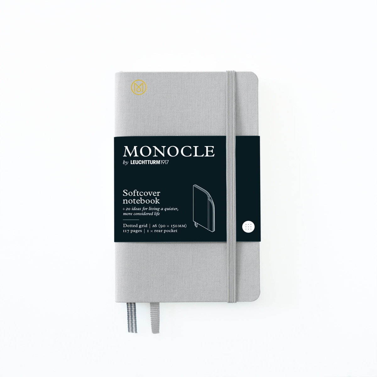 Notatnik Monocle by Leuchtturm1917 Pocket A6, Miękka Oprawa, Kropki, Szary