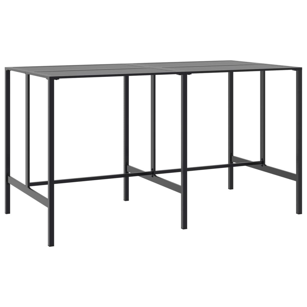 vidaXL Stolik barowy, czarny, 200x100x110 cm, malowana proszkowo stal