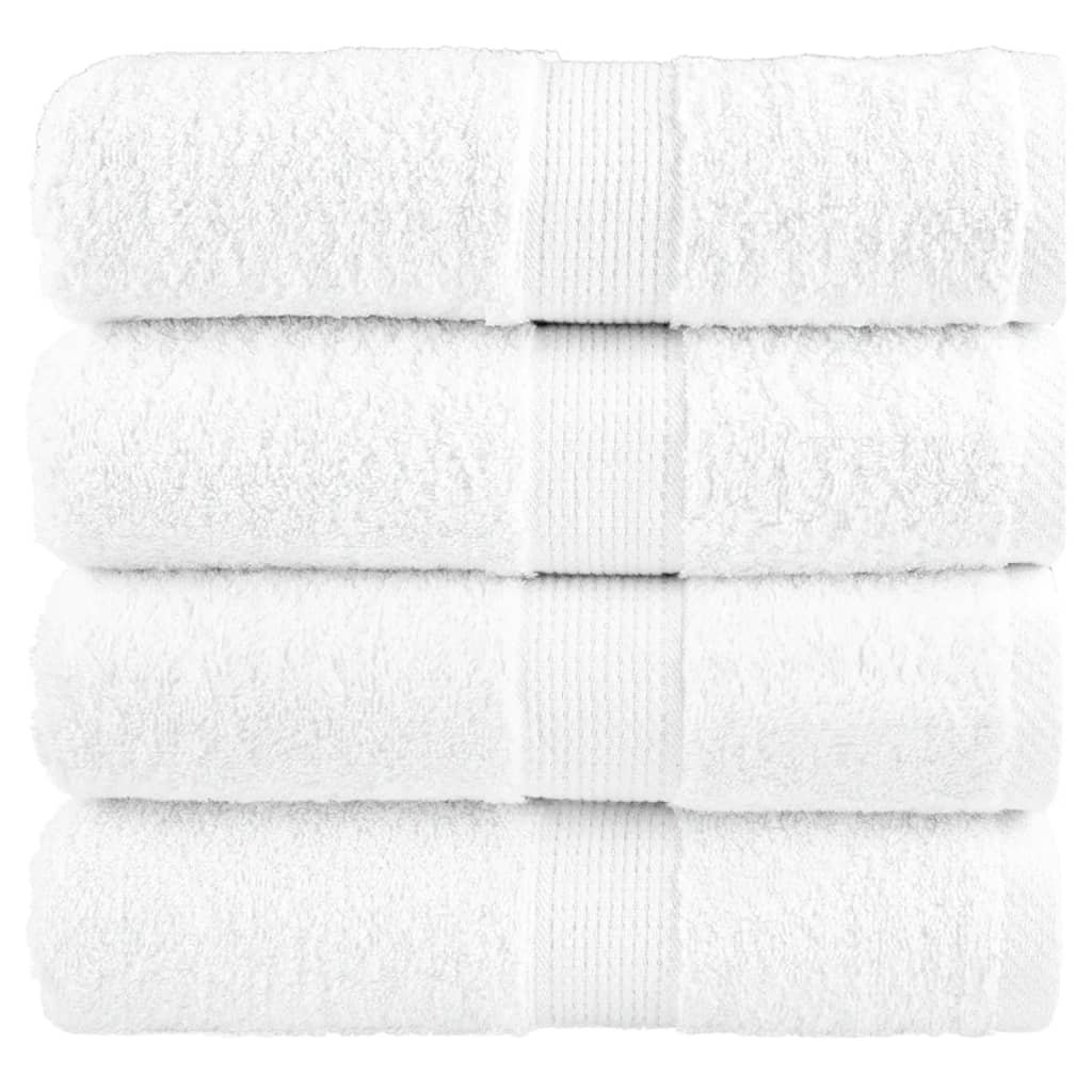 vidaXL Ręczniczki premium SOLUND, 4 szt., białe, 30x30 cm, 600 g/cm²