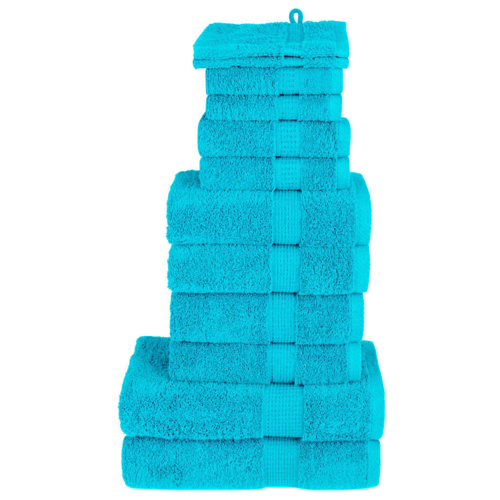 vidaXL 12-cz. zestaw ręczników premium SOLUND, turkusowy, 600 g/cm²