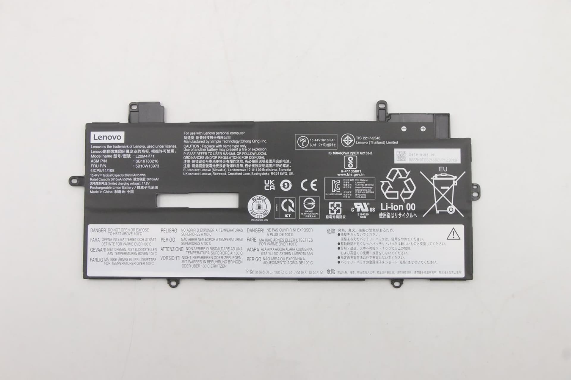 Bateria Lenovo Internal,4c,57Wh,LiIon,SMP