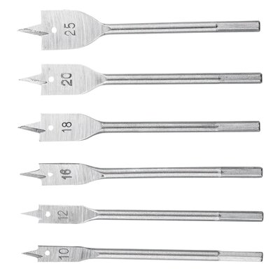 Top Tools Wiertła łopatkowe do drewna 10 - 25 mm 6 sztuk