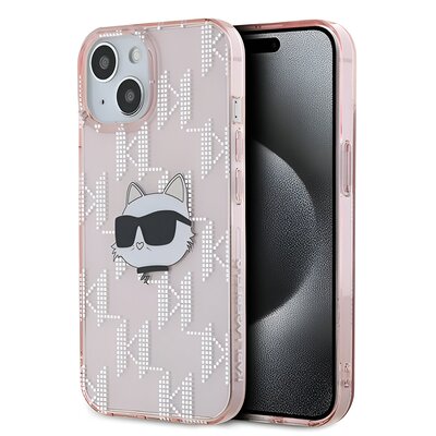 Karl Lagerfeld IML Choupette Head & Monogram - Etui iPhone 15 / 14 / 13 (różowy)