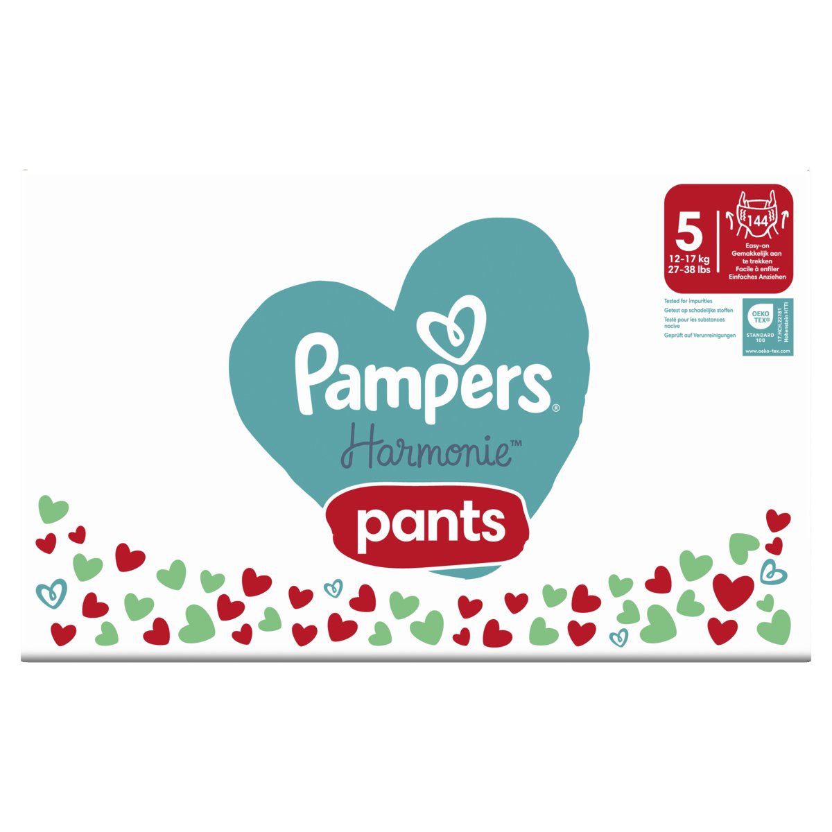 Pampers Harmonie Baby Pieluchomajtki, rozmiar 5, 144 sztuk, 12kg-17kg