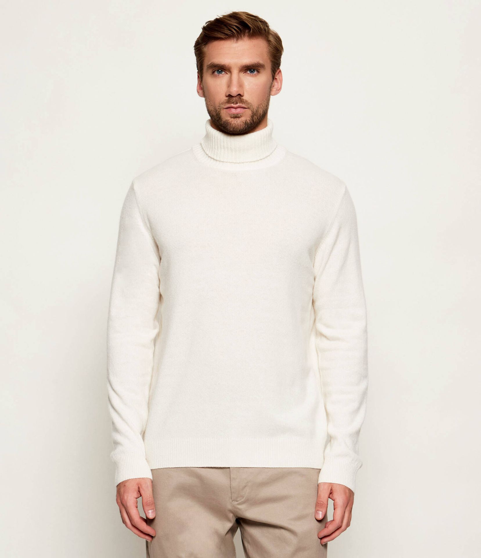Oscar Jacobson Golf Salim Rollneck Regular Fit z dodatkiem wełny i kaszmiru