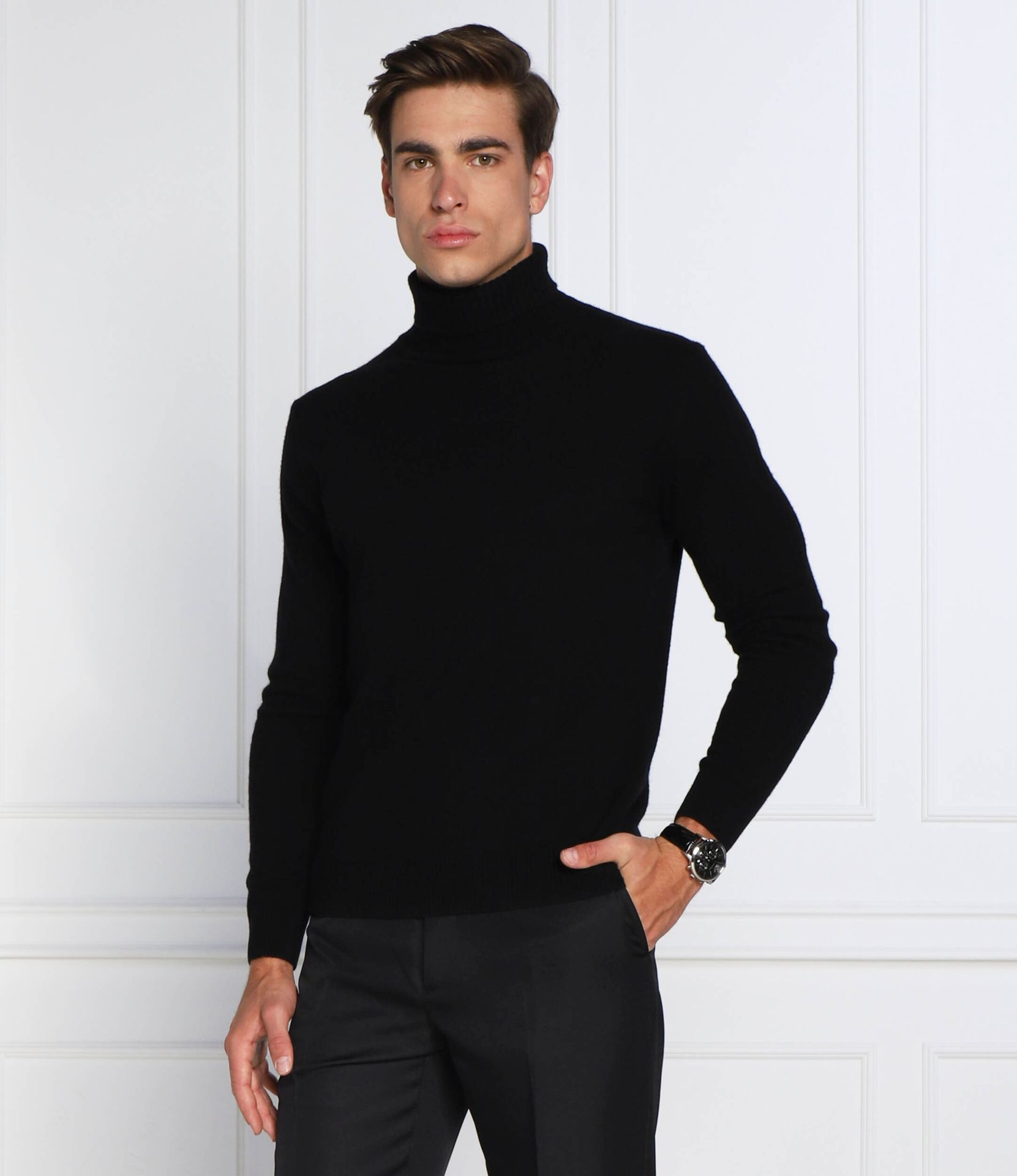 Oscar Jacobson Golf Salim Rollneck Regular Fit z dodatkiem wełny i kaszmiru