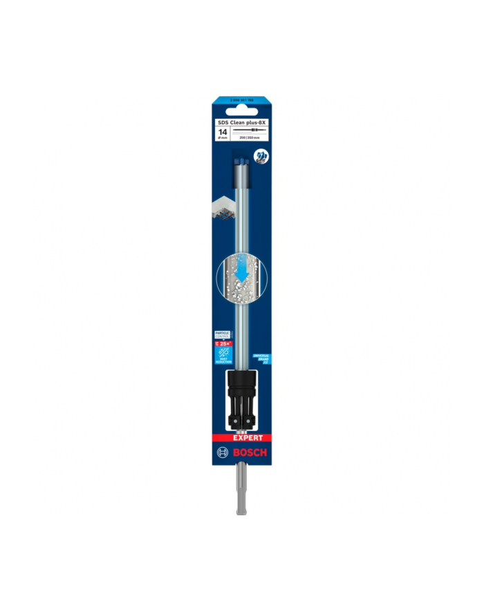 Bosch Expert hammer drill SDS Clean plus-8X, 14mm working length 200mm, suction drill
