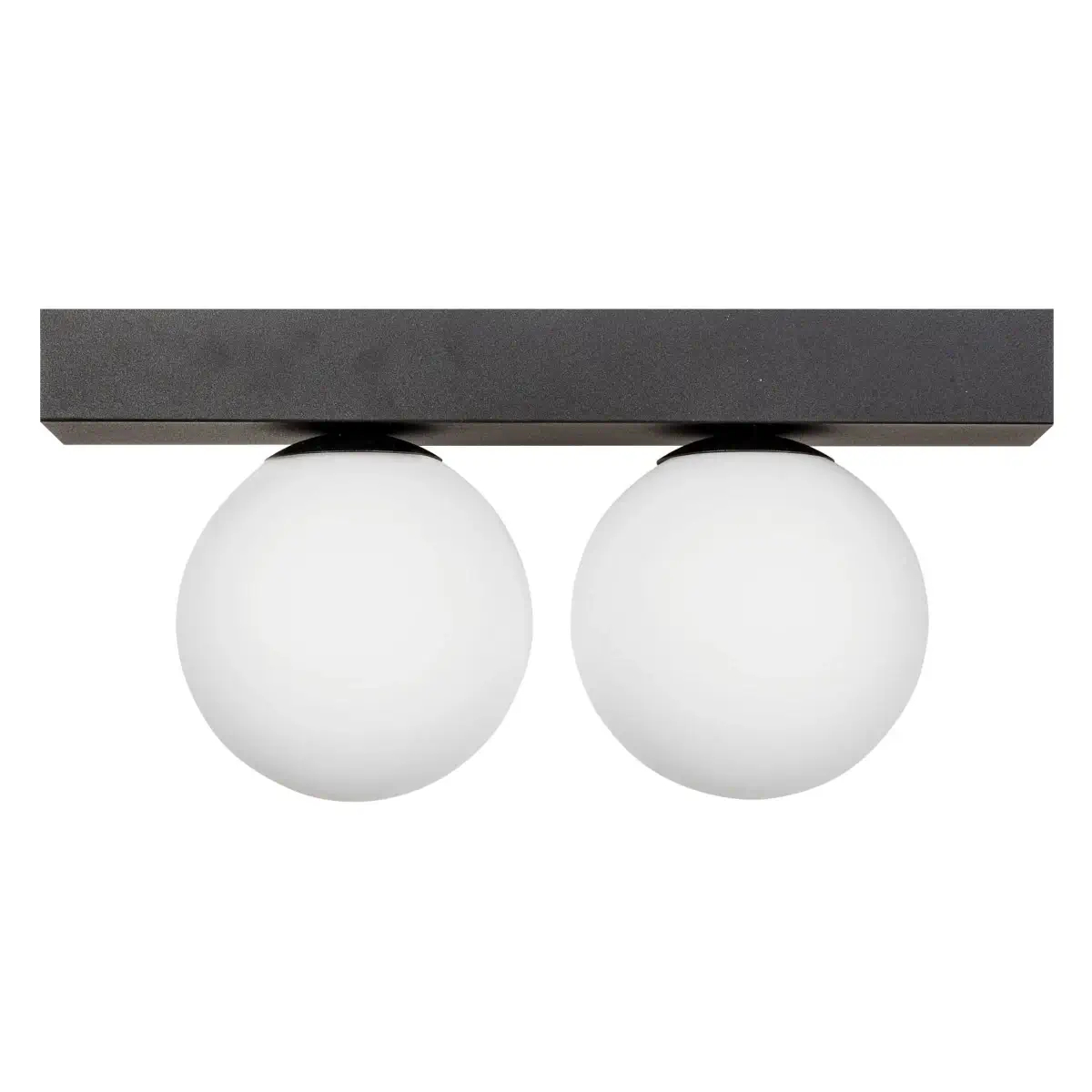 Natynkowa lampa kulista SPHERE 1205 Zumaline sufitowa czarny biały