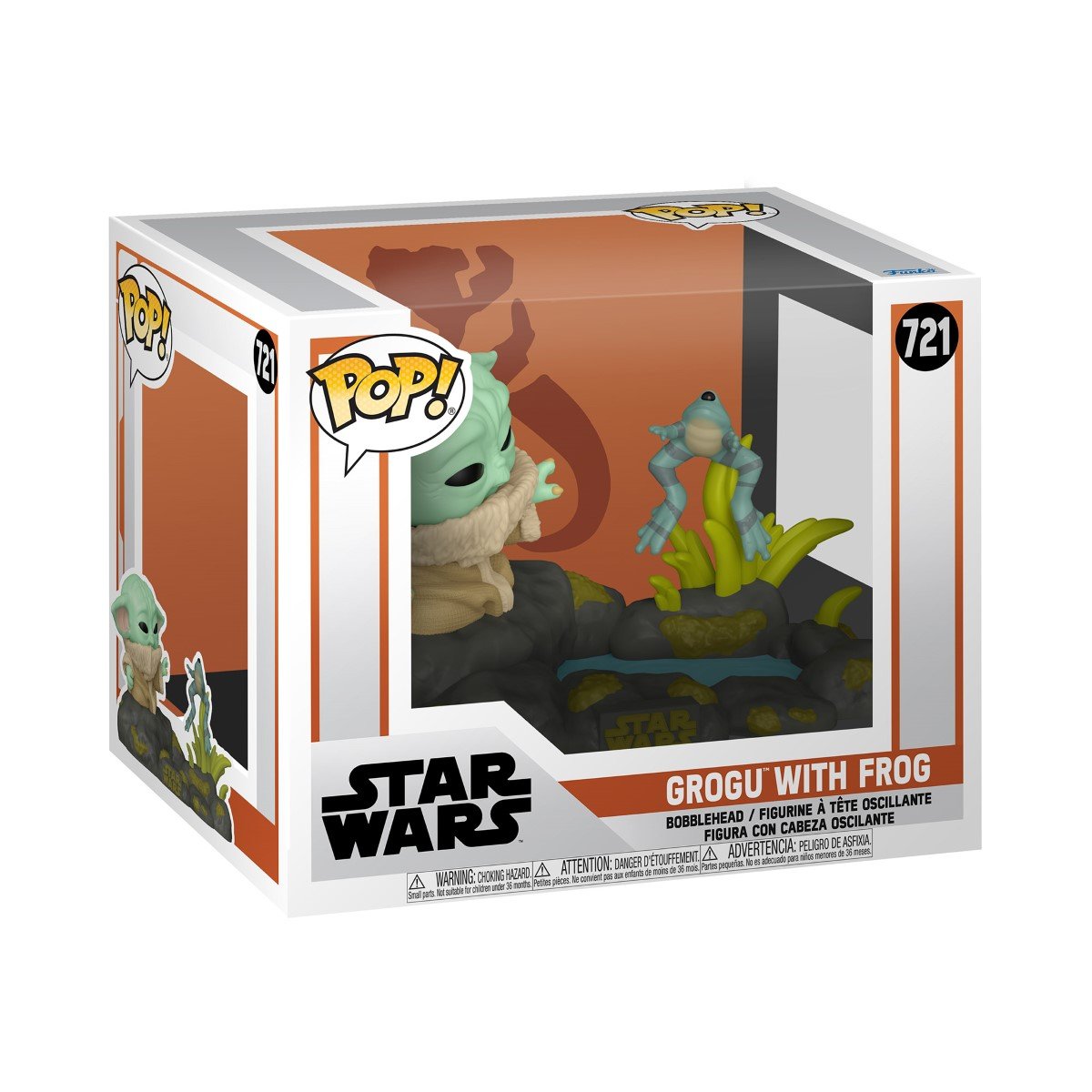 Funko POP! Star Wars, figurka kolekcjonerska, Grogu with frog, 721