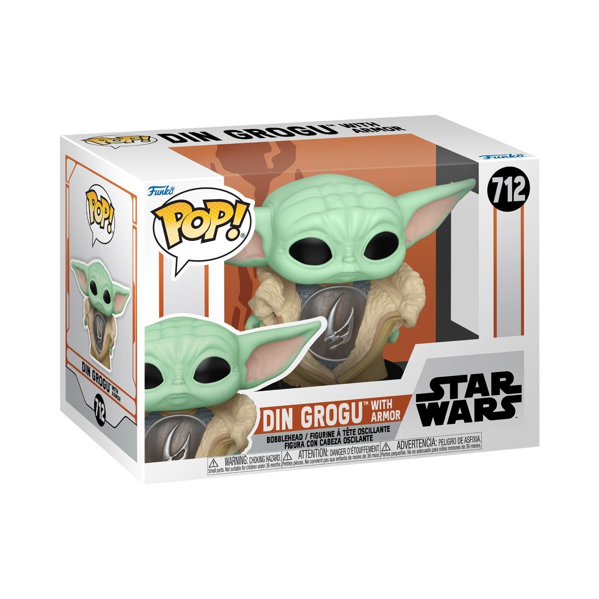 Funko POP!, Star Wars, figurka kolekcjonerska, Din Grogu with Armor, 712