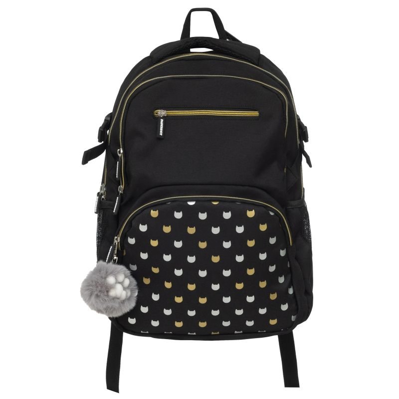 Plecak Szkolny, Purrrfect Love, Dwukomorowy, Czarny