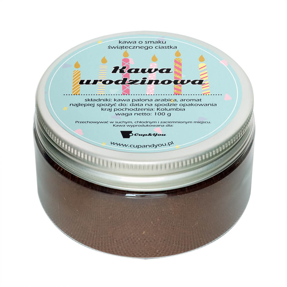 Wysokogatunkowa kawa mielona aromatyzowana o smaku świątecznego ciastka, spakowana w eleganckie pudełko - 100g ziaren 100% Arabica, idealny upominek..