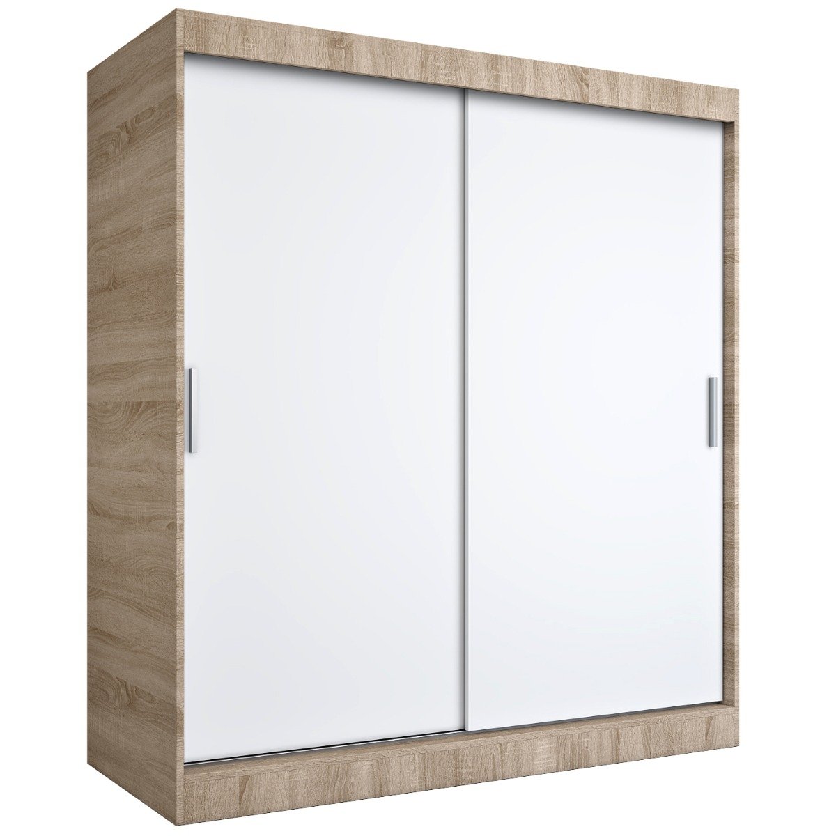 Szafa przesuwna MODUO COMFORT 180 dąb sonoma/biała mat gładka