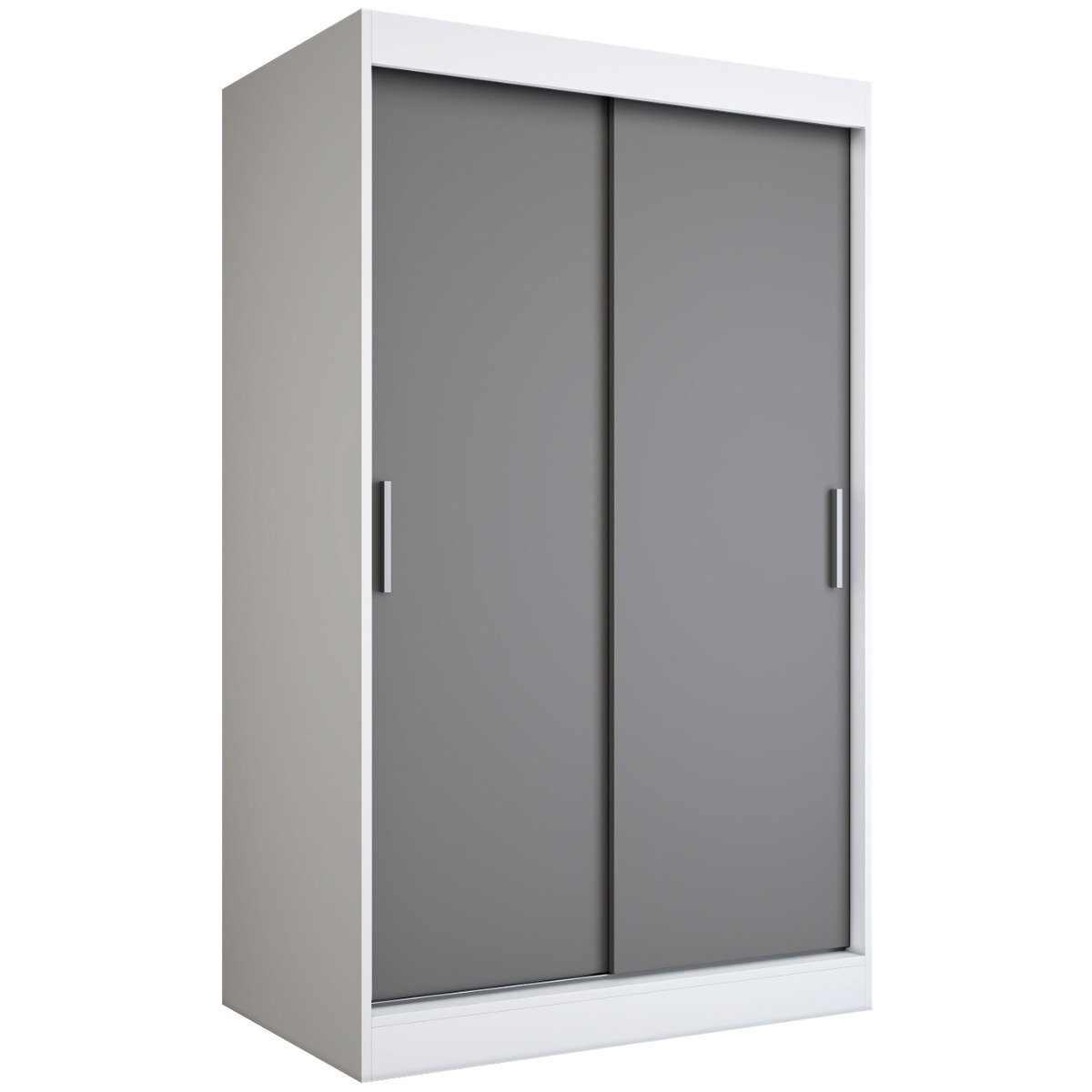 Szafa przesuwna MODUO COMFORT 120 biała mat/antracyt gładka